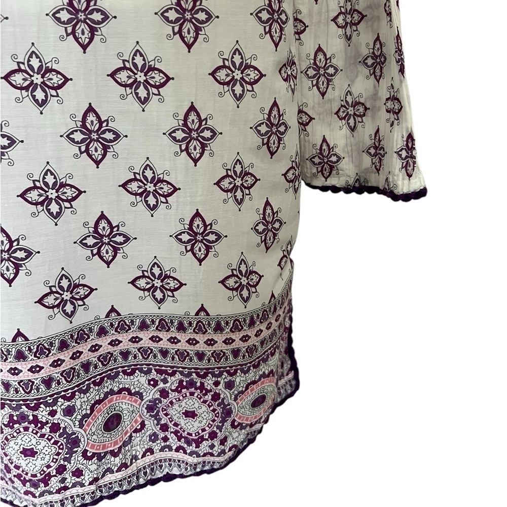 Athleta Tallulah Coverup Tunic
Size S White & Purple | Embroidered Gauzy Cotton - Picture 6 of 7